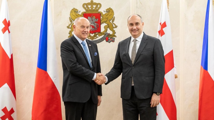თავდაცვის მინისტრი საქართველოში ჩეხეთის რესპუბლიკის ახალ ელჩს შეხვდა