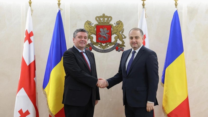 თავდაცვის მინისტრი რუმინელ დიპლომატებს შეხვდა