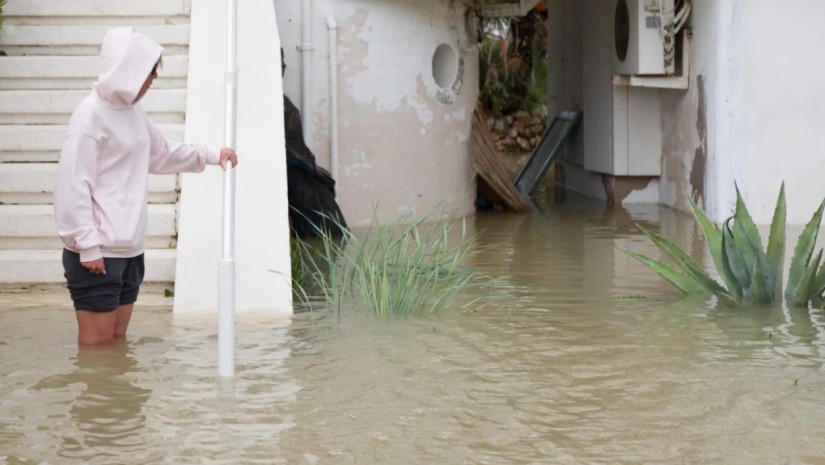 Flooded streets after a storm surge in the Emilia-Romagna region of Italy. Photograph: Dorin Mihai/EPA