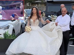 Shots from the wedding of Eter Liparteliani - his chosen one asked for her hand after winning the gold medal