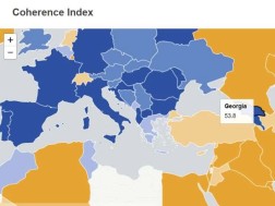 According to the index of consistent development, Georgia ranks 12th in the world