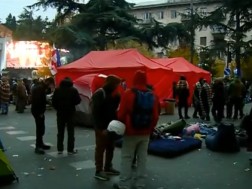 More than 12 hours have passed since the demonstrators blocked Varazikhevi - until now, the central key section of the capital is paralyzed