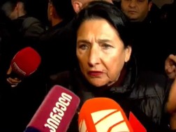 Salome Zurabishvili came to the rally