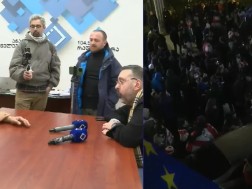 Protest at Adjara Television - the management of the channel met with the participants of the action