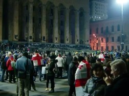 The seventh day of the protest - Rustaveli Avenue was blocked