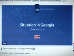 The Minister of Foreign Affairs of the Netherlands issued a statement regarding the developments in Georgia