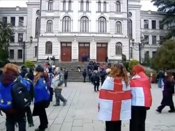 აქცია უნივერსიტეტთან 