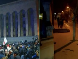 The protest continues on Rustaveli Avenue - unlike the previous days, neither special forces nor police forces are stationed near the Parliament.