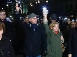 რუსთაველის გამზირზე აქციას ევროპარლამენტარები შეუერთდნენ