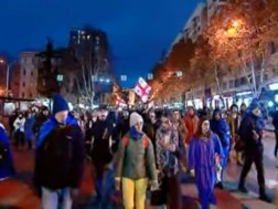 Procession of representatives of various professions in the streets of Tbilisi - the participants of the action are heading to the Parliament from Kazbegi Avenue.