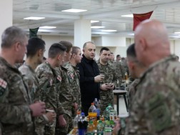 Irakli Chikovani celebrated the arrival of 2025 together with military personnel