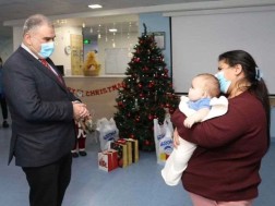 Mikheil Sarjveladze visited the children at the Onco-Hematology Center and wished them a Merry Christmas and a Happy New Year.