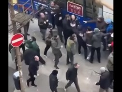 Physical confrontation on Dolidze Street