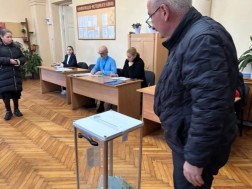 In occupied Abkhazia e. S. The presidential election is being held