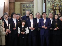 Prime Minister Irakli Kobakhidze attended the Easter Liturgy in Trinity Cathedral