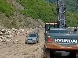 Motor traffic was restored near the village of Baby
