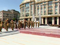 Preparations for the May 26th Celebrations on Freedom Square in Tbilisi