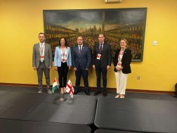 The delegation of the Parliament of Georgia met with the Hungarian Parliamentary Delegation