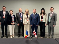 The delegation of the Parliament of Georgia met with the Romanian Parliamentary Delegation