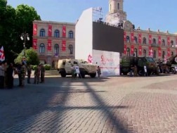 There is an exhibition of military equipment, weapons and equipment in 21 cities and municipality of Georgia