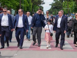Organized by the Ministry of Infrastructure, May 26 is celebrated in Rustavi with solemn and cognitive events. Photo gallery