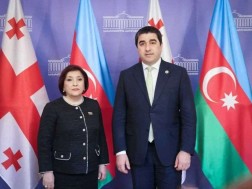 Sahiba Filled Shalva Papuashvili: On behalf of me and Azerbaijan Milli Mejlis, you will send a sincere congratulations to you, every Member of Parliament and the population of your country for Independence Day of Georgia