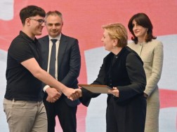 Tinatin Rukhadze awarded the winners of Georgian Calligraphy in the Mother's Day competition declared by the Ministry of Foreign Affairs