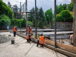 Saburtalo district administration rehabilitates the leisure space in Kandelaki N14-16