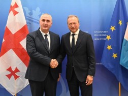 ლაშა ხუციშვილი ლუქსემბურგის დიდი საჰერცოგოს ფინანსთა მინისტრ ჟილ როთს შეხვდა