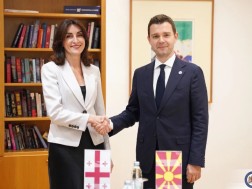 Maka Bochorishvili held a meeting with the Minister of Foreign Affairs and Trade of the Republic of Northern Macedonia