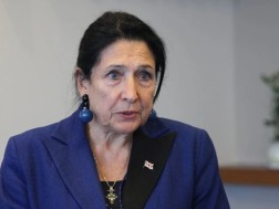 Salome Zourabichvili addresses the EU member states foreign ministers, EU Vice President and Kaya Callas with a letter