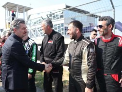 საქართველოს პრეზიდენტი მიხეილ ყაველაშვილი წრიული რბოლების ეროვნული ჩემპიონატის გახსნის ცერემონიას დაესწრო