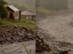 რაჭაში მდინარე ლათქიშორა ადიდდა