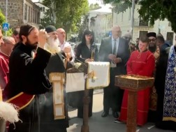 In order to remember the souls of the deceased in the 2008 war, the Metropolitan of Gori and Athens paid a chapel and later