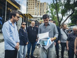კახა კალაძე ვარკეთილის მესამე მასივში ავარიული კორპუსის ჩანაცვლების სამუშაოებს გაეცნო