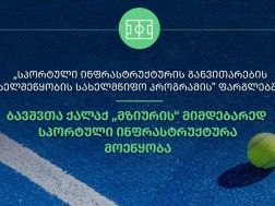 ეკონომიკის სამინისტრო: სახელმწიფოს მხარდაჭერით, „მზიურის“ მიმდებარედ თანამედროვე სპორტული ინფრასტრუქტურა აშენდება