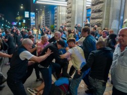 Why did the two supporters of the ruling party get rid of Melikishvili after the rally