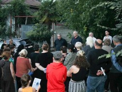 Old Nadzaladevi-Lotkin Majoritarian Candidate David Chelidze met voters on Kachreti and Uridia streets