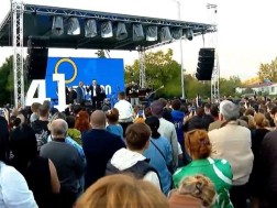 In Tsalenjikha, Georgian Dream mayoral candidate Guba Sajaia, a member of the parliamentary majority, Irakli Zarkua