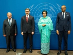 Mikheil Kavelashvili, along with other leaders of the world, hosted Antoniu Gutmeresh at the opening ceremony of the 80th session of the General Assembly