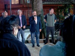 Archil Nizharadze, majoritarian MP candidate for the Georgian Dream Saburtalo met Simon Chikovani Street population