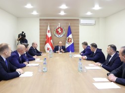 Gecka Geladze held a working meeting with the heads of Adjara Police Departments in Adjara, Adjara Police Department, as well as the heads of the Patrol Police Department