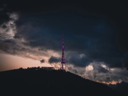 Tbilisi TV tower was lit in pink