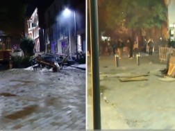 Protesters left the area adjacent to the Presidential Palace