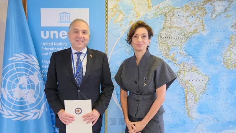 ირაკლი ყურაშვილმა იუნესკოს გენერალურ დირექტორს რწმუნებათა სიგელები გადასცა 