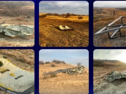 ჩამოვარნილი თვითმფრინავის კადრები