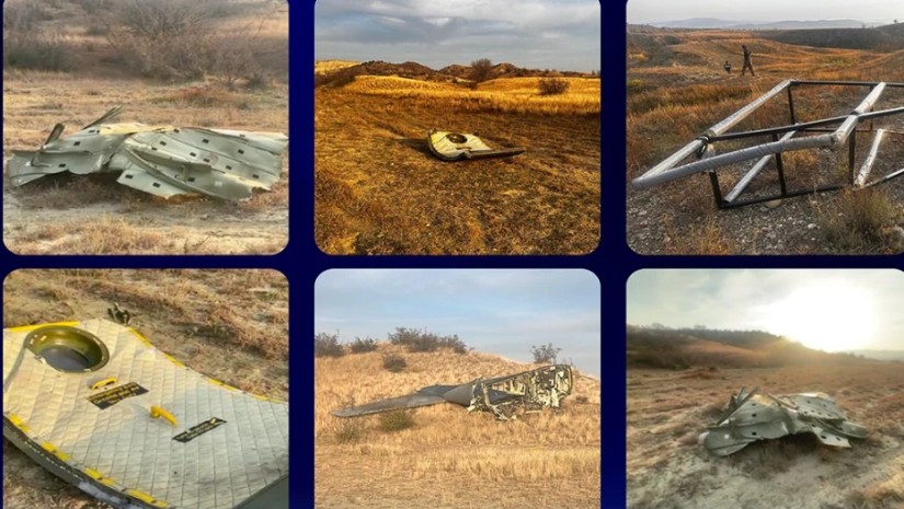 ჩამოვარნილი თვითმფრინავის კადრები