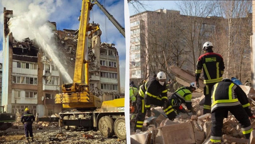 უკრაინა დაბომბილი ქალაქი