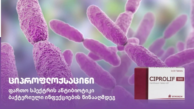 ციპროფლოქსაცინი – ფართო სპექტრის ანტიბიოტიკი ბაქტერიული ინფექციების წინააღმდეგ