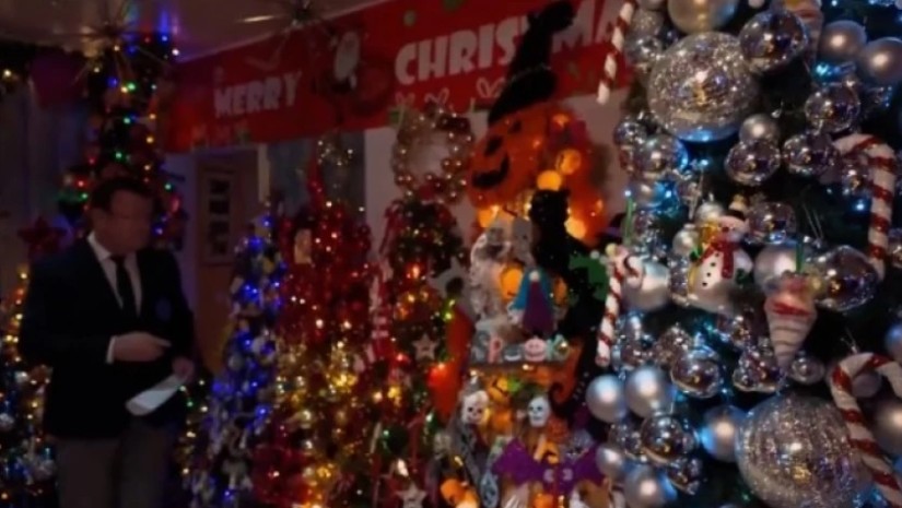 ოჯახმა წინასაახალწლოდ საკუთარ საცხოვრებელ სახლში 621 საშობაო ნაძვი ხე მორთო